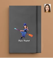 Kişiye Özel Kadın Model 13x21 Gri Defter-29