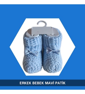 Sahi Aksesuar Erkek Bebek Mavi Patik