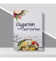 BK Gift Kişiye Özel İsimli Mutfak Tarif Defteri-14 (Beyaz)