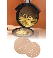 Airfryer Pişirme Kağıdı 50 Adet Delikli Yuvarlak Model Pişirme Kağıdı Airfryer Yağsız Fritöz
