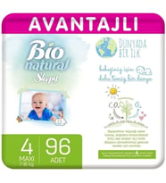 Sleepy Bebek Bezi Bio Natural Beden:4 (7-16Kg) Maxi 96 Adet Ultra Pk