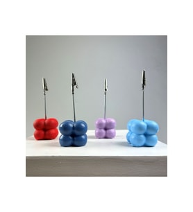 Bubble Not Tutucu 4'lü Set ( Kırmızı - Lila - Açık Mavi - Gri Mavi)