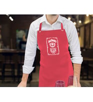 BK Gift Kişiye Özel İsimli Tarihli Bar Tasarımlı Profesyonel Kırmızı Mutfak Önlüğü, Aşçı Önlüğü, Şef Önlüğü, Arkadaşa Hediye-9