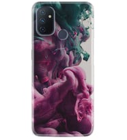 Kılıfland One Plus Nord N10 Kılıf Desenli Silikon Resimli Kapak Pink Green Cloud Kılıf 1306
