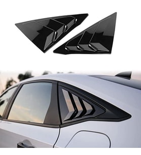 Honda Civic FE1 2022 Kelebek Cam Kaplama Vizörü Parlak Siyah