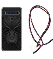 TCL 10L 10 Plus 10SE 20E 20SE 30 L7 Kılıf Boyun Asklı Rasta Silikon Black Fox 1325
