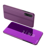 Xiaomi Mi 9 Lite Uyumlu Aynalı Kapaklı Lüx Kılıf (Mor)