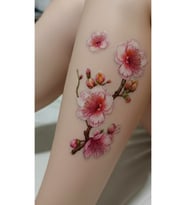 Caş Dekorasyon Geçici Çiçek Figürlü Dövme Tatto