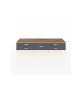 Hyperion TV Ünitesi 5 Çekmeceli  220x44x51 Çam-Çam/Antrasit