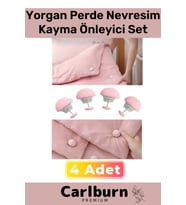 Premium Yorgan Kayma Önleyici Perde Tül Çarşaf Düzenli Tutma Nevresim Sabitleme Seti 4 Adet Klips