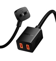 BASEUS PowerCombo Mini Power Strip 1AC 10 m Güç Kablosu /EU + UK Fiş Adaptörleri Dahil-(5775)