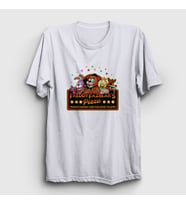 Presmono Unisex Beyaz Pizza Fnaf Five Nights At Freddy's T-Shirt 471457tt (Beyaz)