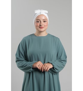 Krem Pratik Hazır Geçmeli Fiyonklu Bone Sandy Çift Taraflı Çapraz 3007B_40