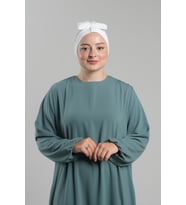 Krem Pratik Hazır Geçmeli Fiyonklu Bone Sandy Çift Taraflı Çapraz 3007B_40