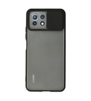 Xiaomi Mi 11 Lite Kılıf Palm Buzlu Kamera Sürgülü Silikon - Siyah