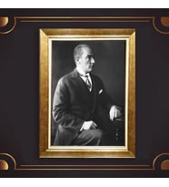 Özel Seri Paspartulu Çerçeveli Atatürk Tablo l191 (Gold)