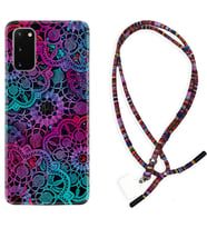 Samsung A02S A03S A10 A12 A13 A21S A22 Kılıf Boyun Asklı Rasta Silikon Colurful Mandala 1667