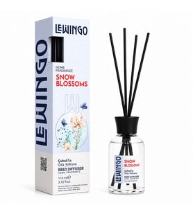 Snow Blossoms Bambu Çubuklu Oda Kokusu 110 ml Dekoratif Cam Şişe