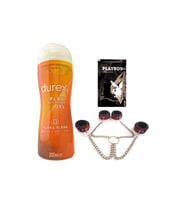 Durex Play 2in1 Ylang Ylang Baştan Çıkartıcı & Kayganlaştırmaya Jel 200 ml + Kırmızı Deri El&Ayak Kelepçesi + Hediye