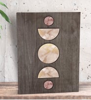 BK Gift Ay ve Güneş Tasarımlı Dekoratif Mini Kanvas Tablo 15x20cm-2