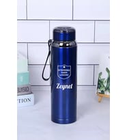 1 Litre Paslanmaz Çelik Takım Baskılı Termos  12 Saat Sıcak Soğuk Tutma  Dayanıklı Yapı (Mavi)