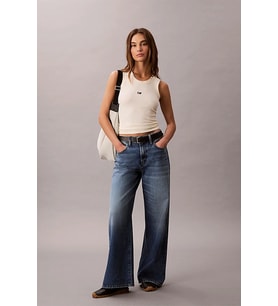 Calvin Klein Kadın Modal Fitilli Beyaz Bluz LV044C900G-PBA