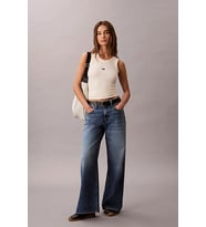 Calvin Klein Kadın Modal Fitilli Beyaz Bluz LV044C900G-PBA