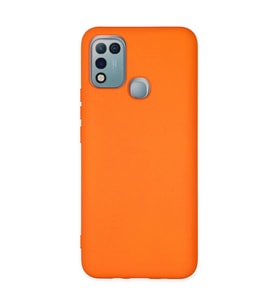 İnfinix Hot 10 Play Kılıf Nano İçi Kadife Silikon - Turuncu