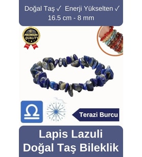 Özel Üretim Enerji Yükselten Esnek İp Terazi Burcu Gerçek Lapis Lazuli Doğal Taş Unisex Bileklik