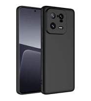 Xiaomi Mi 13 Pro Kılıf Kamera Korumalı iÇi Süet Dokulu Lansman Tipi Silikon (Siyah)