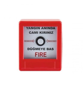 Sevimsel Kare İkaz Butonu 12-24-220V (Kırmızı)