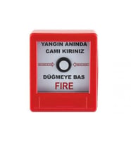 Sevimsel Kare İkaz Butonu 12-24-220V (Kırmızı)
