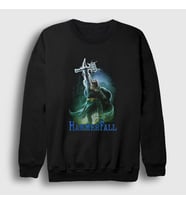 Presmono Unisex Siyah High Hammerfall Sweatshirt 465018tt
