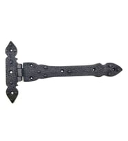 Antika Tarz Dekoratif Pirinç Kuyruklu Lale Menteşe - 147x193 Mm, Oksit