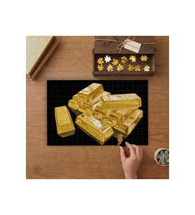 Külçe Altınlar Tasarımı 240 parça Ahşap Puzzle Ahşap Kutuda MP00153