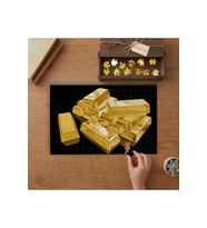 Külçe Altınlar Tasarımı 240 parça Ahşap Puzzle Ahşap Kutuda MP00153