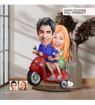 BK Gift Kişiye Özel Sevgililer Karikatürlü Büyük Boy Ahşap Biblo-10 Arkadaşa Hediye , Sevgiliye Hediye, Kişiye Özel Biblolar