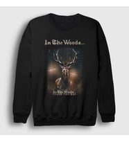 Presmono Unisex Siyah Cease The Day In The Woods Sweatshirt 479948tt