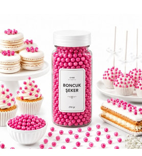 Dr. Gusto 4 Mm Pembe Boncuk Şeker 250 Gr