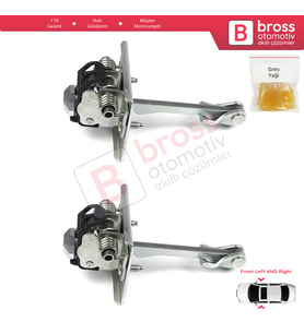 Peugeot 308 MK1 4/5 Kapı 2007-2013 9181N2 İçin 2 EA Ön Sağ ve Sol Kapı Gergi Yayı