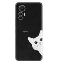 Xiaomi 12 Lite Kılıf Resimli Desenli Silikon Platinium Series Çılgın Kedi 1895