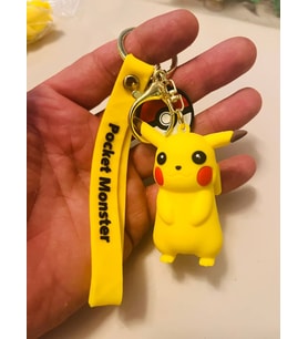 Pokemon Pikachu 3 Boyutlu Figür Anahtarlık Anime Temalı Çanta & Araba Süsü