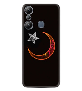 Infınix Hot 20i Kılıf Resimli Desenli Silikon Platinium Series Ay Yıldız 1884
