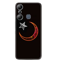 Infınix Hot 20i Kılıf Resimli Desenli Silikon Platinium Series Ay Yıldız 1884
