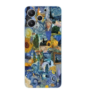 Xiaomi Redmi 12 Uyumlu Uyumlu Vincent Van Gogh Sanatsal Tasarımlı Şeffaf Telefon Kılıfı