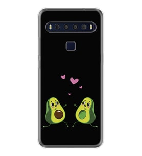 TCL 10L 10 Plus 10SE 20E 20SE 30SE L7 Kılıf Desemli Silikon Aşık Avokadolar 1642