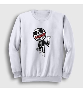Presmono Unisex Beyaz Bonesy Gorillaz Sweatshirt 54419tt (Beyaz)