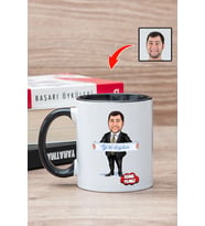 Kocaya Doğum Günü Hediyesi Kişiye Özel Karikatürlü Kupa Bardak