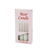 4PCS - KALIN ÇAP=2CM - UZUNLUK=15CM BEYAZ KLASİK MARKET MUM (5047)