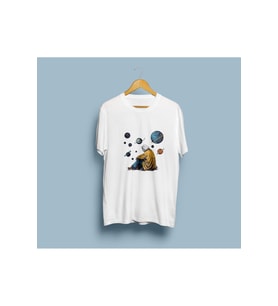 Oversize Astronomi / Gezegenler Tasarım unisex T-shirt